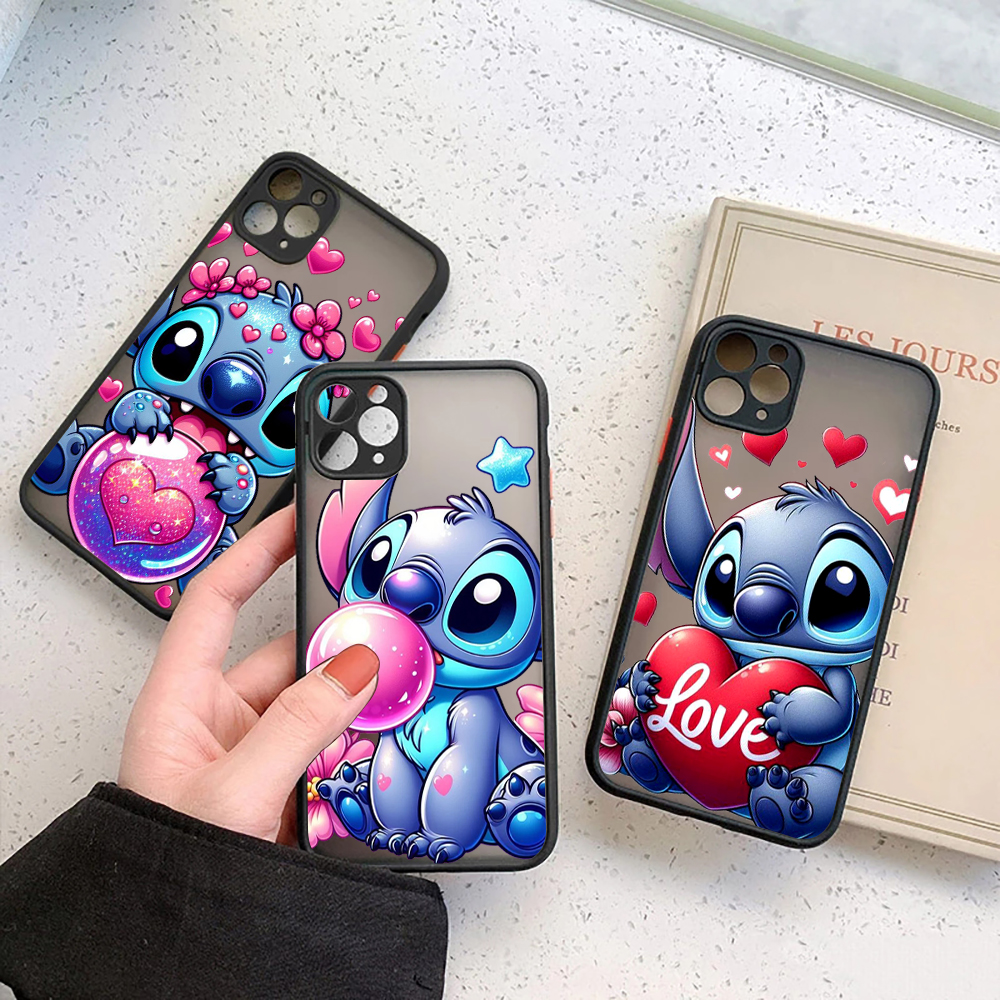Phone Cases Disney - Cute Stitch Love Matte Translucent Case