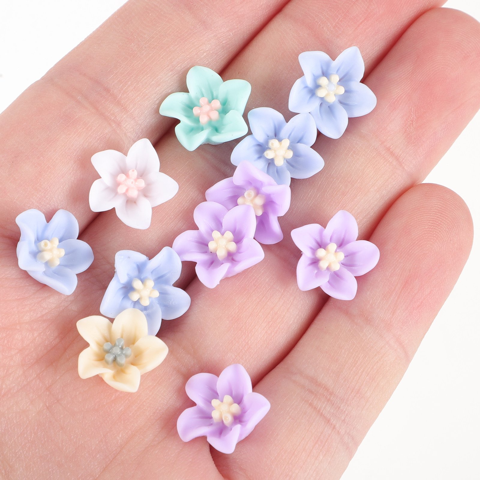 Phone Cases With Charms - 200Pcs Tiny Flower Resin Charms Delicate