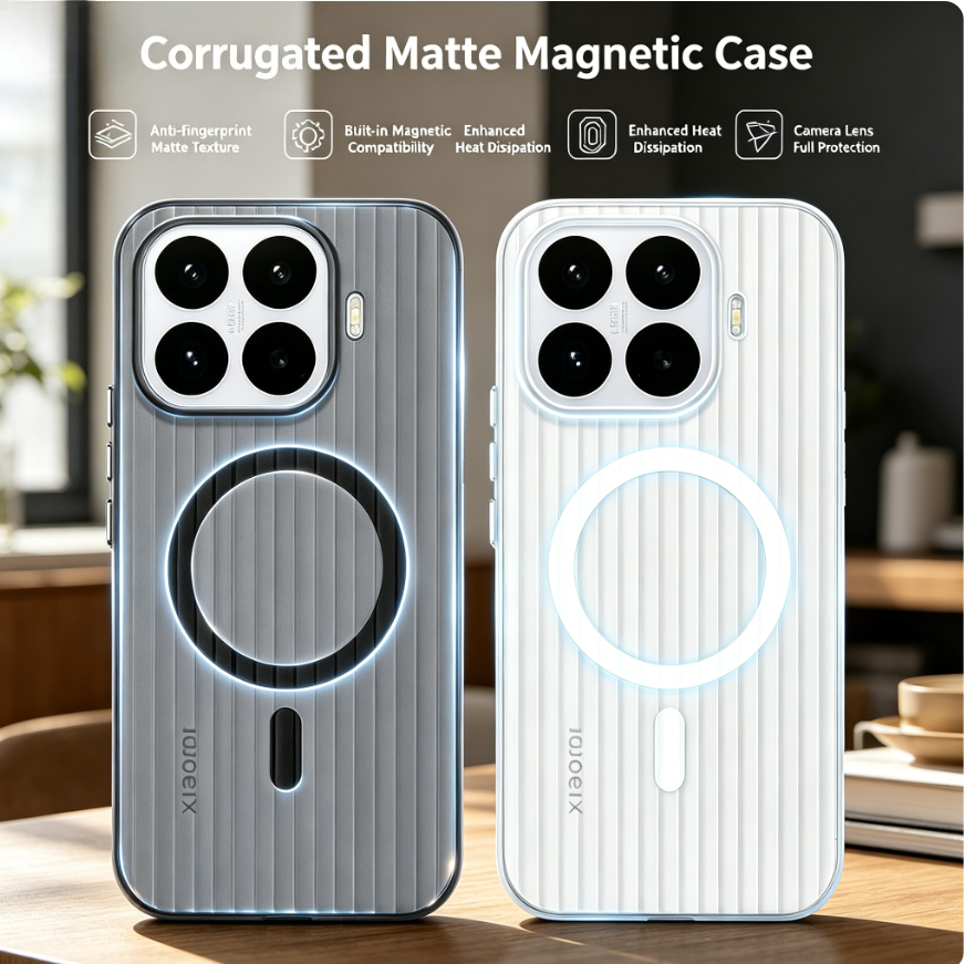 Clear Magsafe Case - 3D Transparent Matte Corrugated Non-slip Case