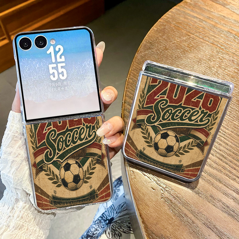 Football Pattern Transparent P - Phone Cases Z Flip 6 のレビューと価格