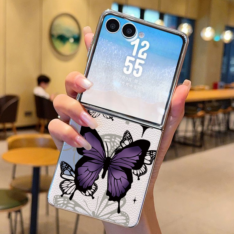 Purple Butterfly PU Leather Ph - Phone Cases Purple のレビューと価格