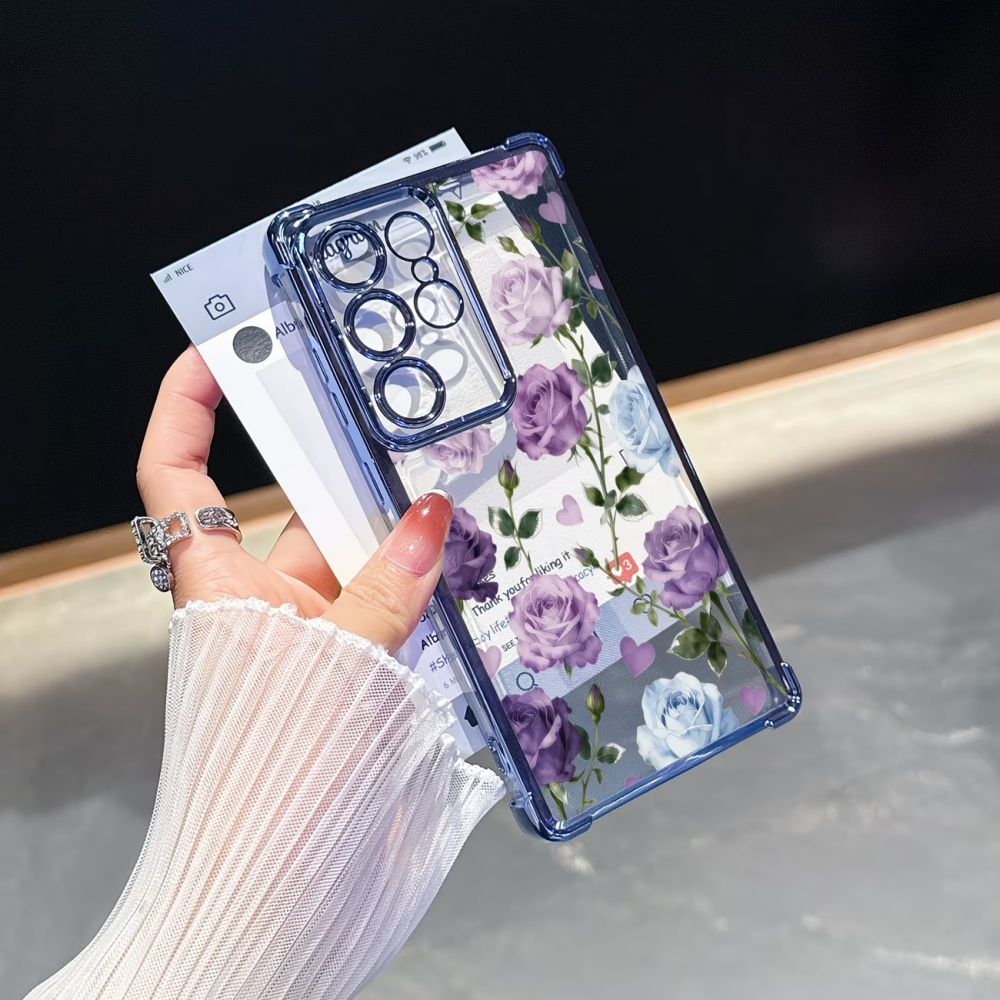 Electroplated Four-Corner Anti - Phone Cases Purple のレビューと価格