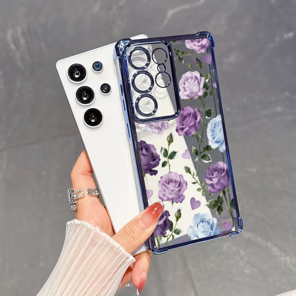 Electroplated Four-Corner Anti - Phone Cases Purple のレビューと価格