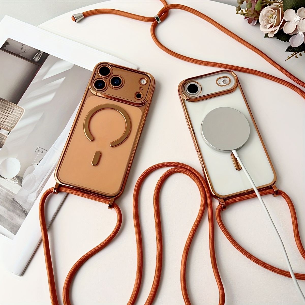 Luxury Necklace Cord Rope Lany - Clear Magsafe Case のレビューと価格