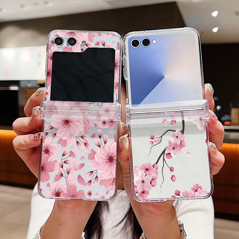 Pink Flower Printed Phone Case - Phone Cases Z Flip 6 のレビューと価格