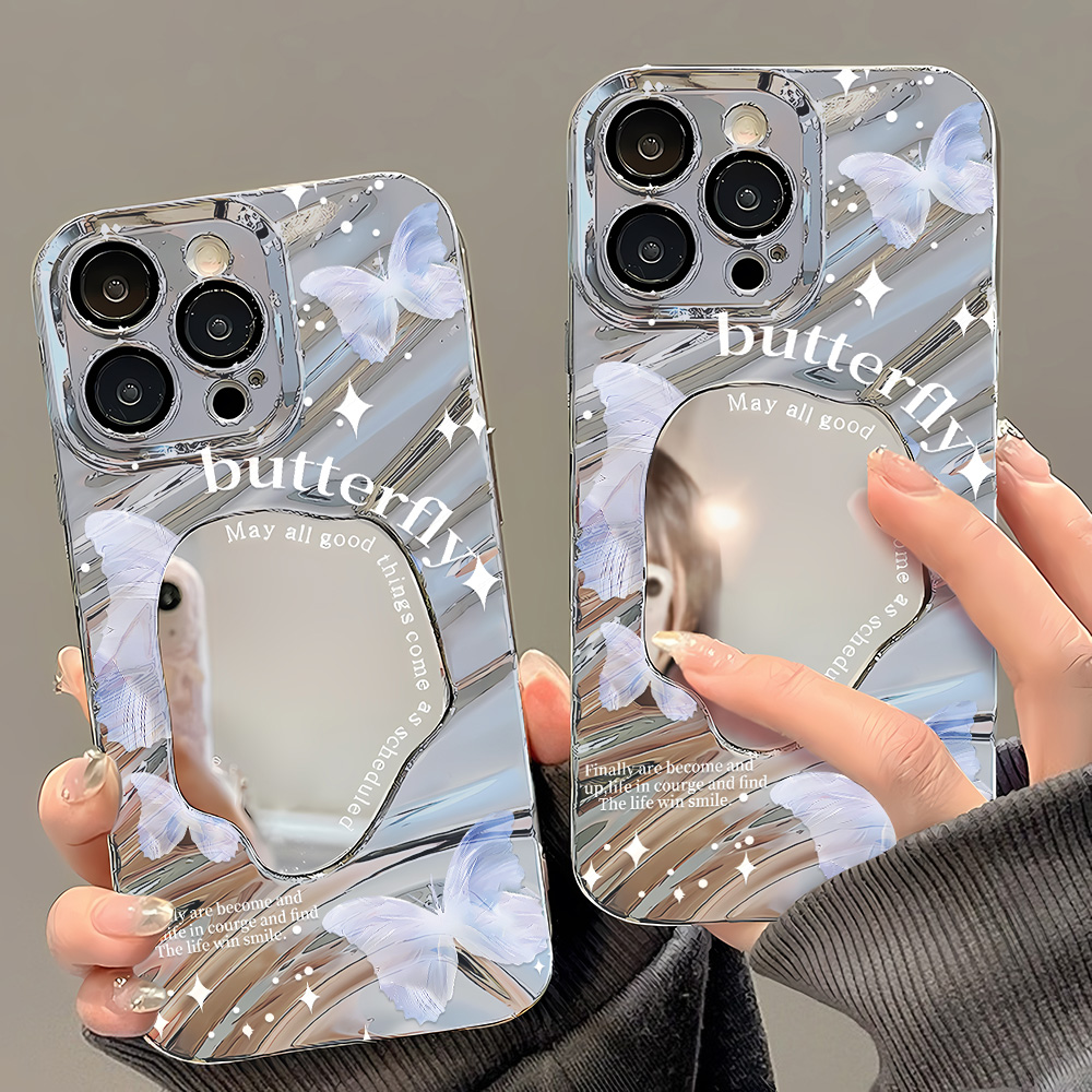 Silver Pattern Mirror Phone Ca - Phone Cases Purple のレビューと価格