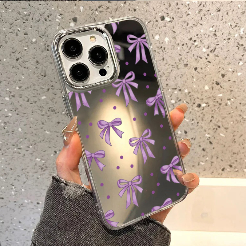 Cute Purple Bow & Polka Dot Mi - Phone Cases Purple のレビューと価格