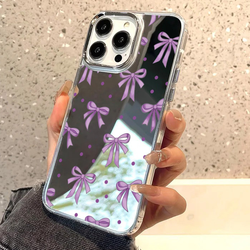 Cute Purple Bow & Polka Dot Mi - Phone Cases Purple のレビューと価格