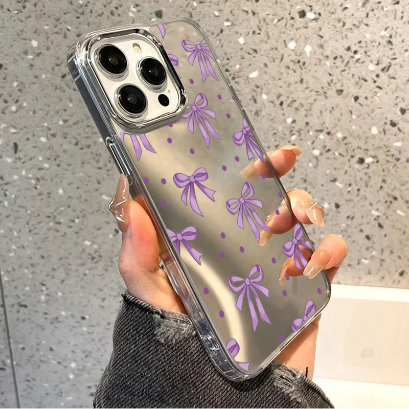 Cute Purple Bow & Polka Dot Mi - Phone Cases Purple のレビューと価格