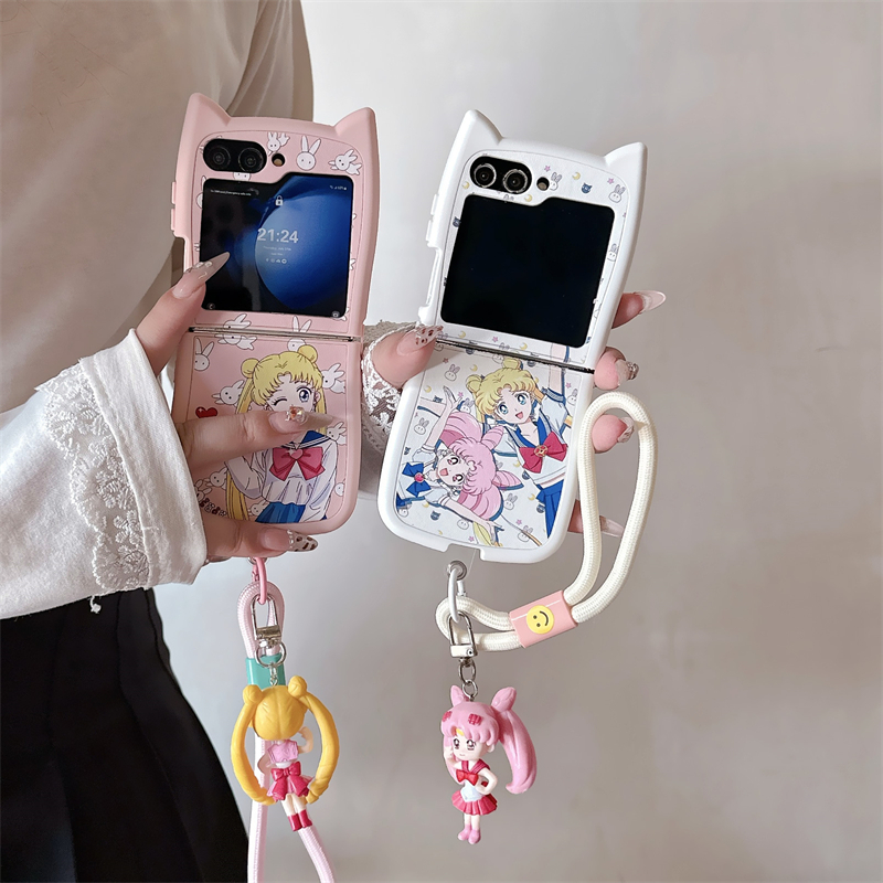 Cute Cartoon Japan Anime Sailo - Phone Cases Z Flip 6 のレビューと価格