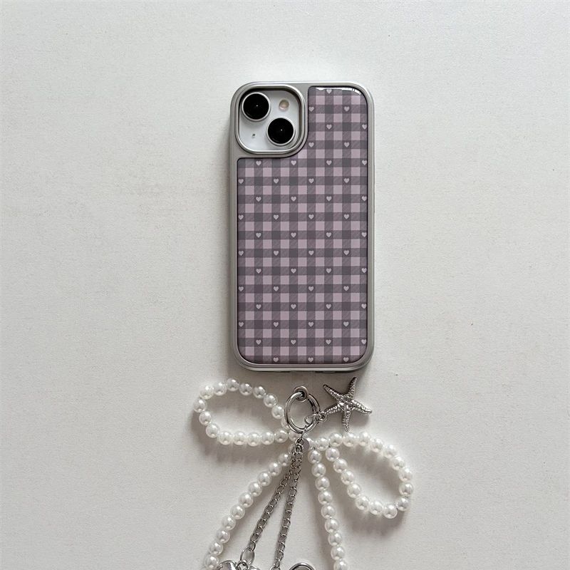Pink Purple Heart-Shaped Check - Phone Cases Purple のレビューと価格