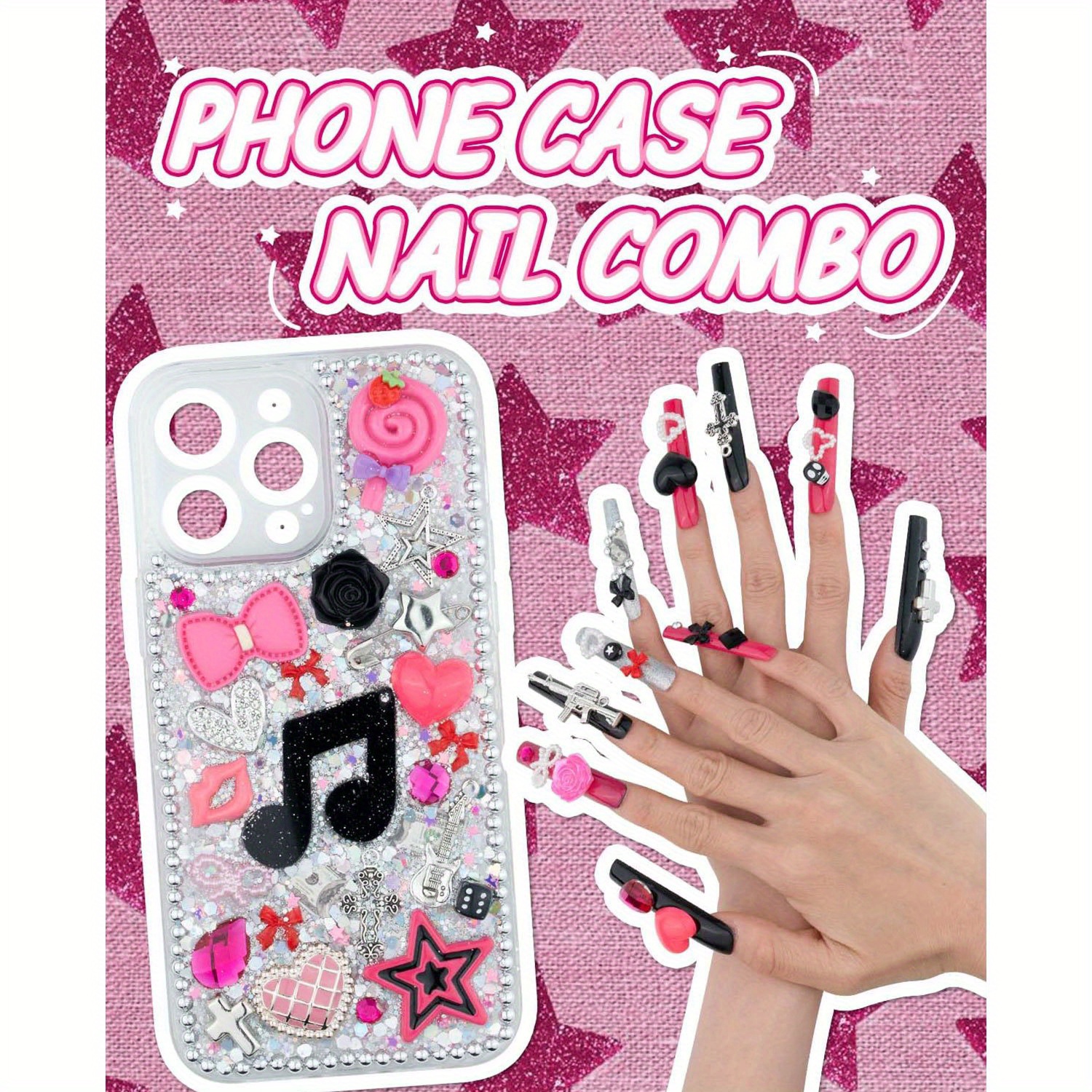 2380 Pcs DIY Jewelry Charm Mix - Phone Cases With Charms のレビューと価格