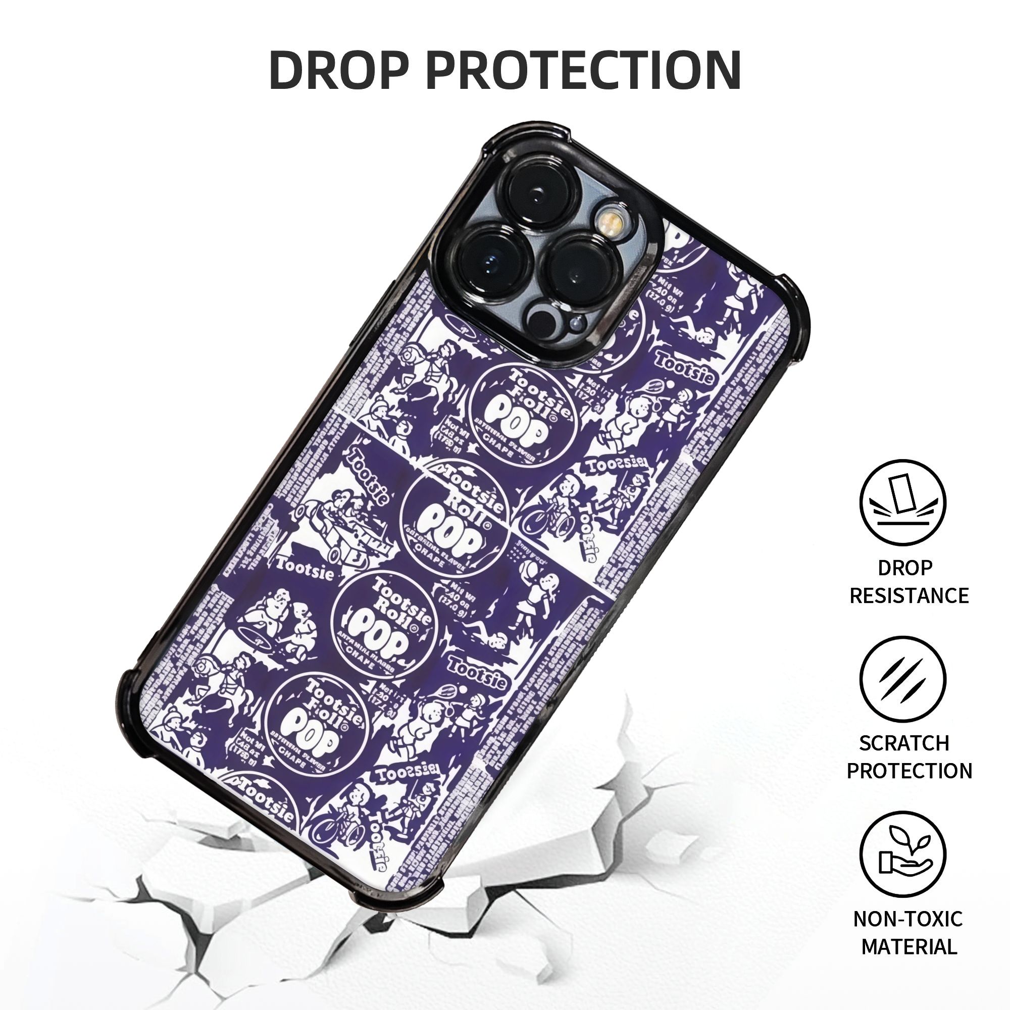 Retro Purple & White Phone Cas - Phone Cases Purple のレビューと価格