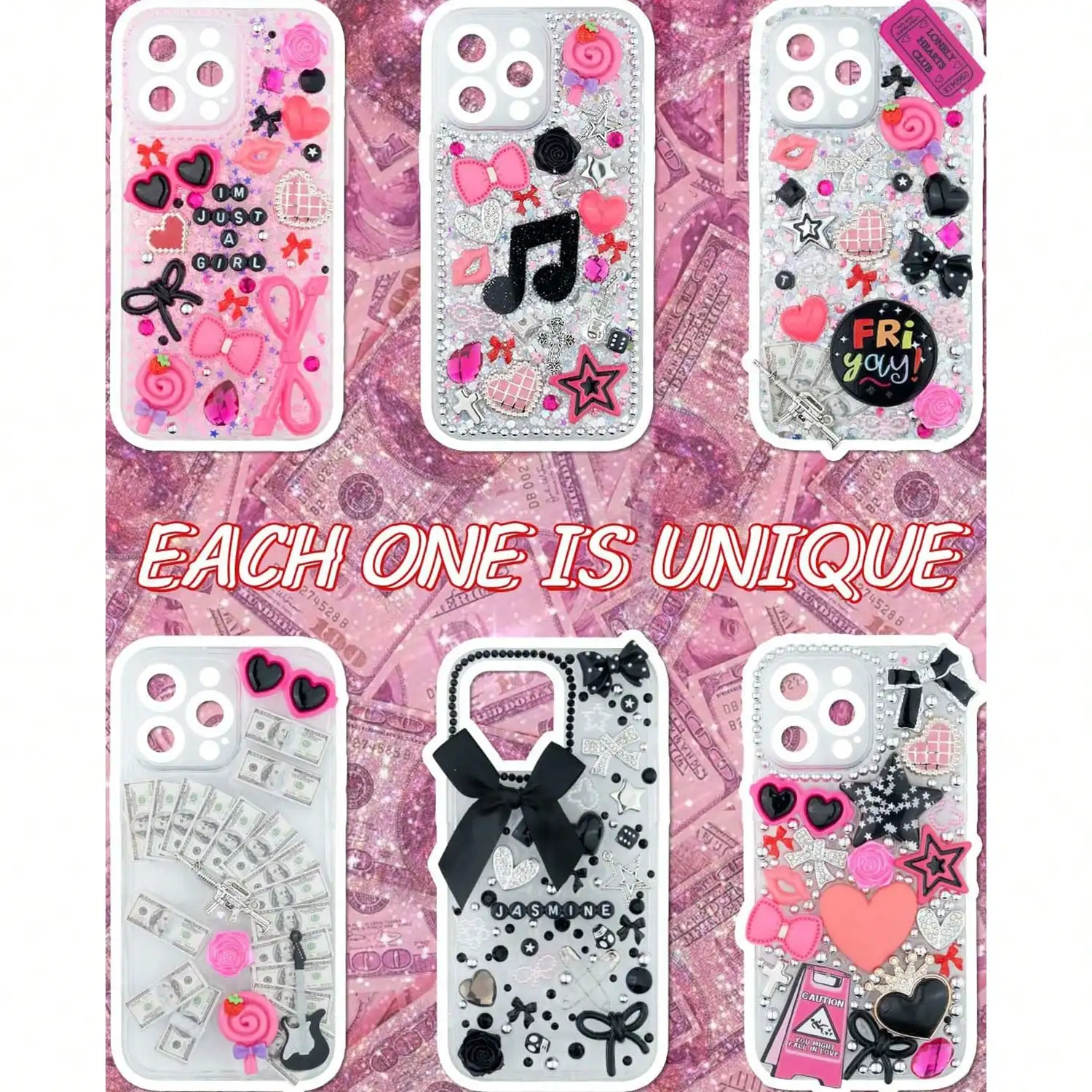 1050 Pcs Junk Phone Case Charm - Phone Cases With Charms のレビューと価格