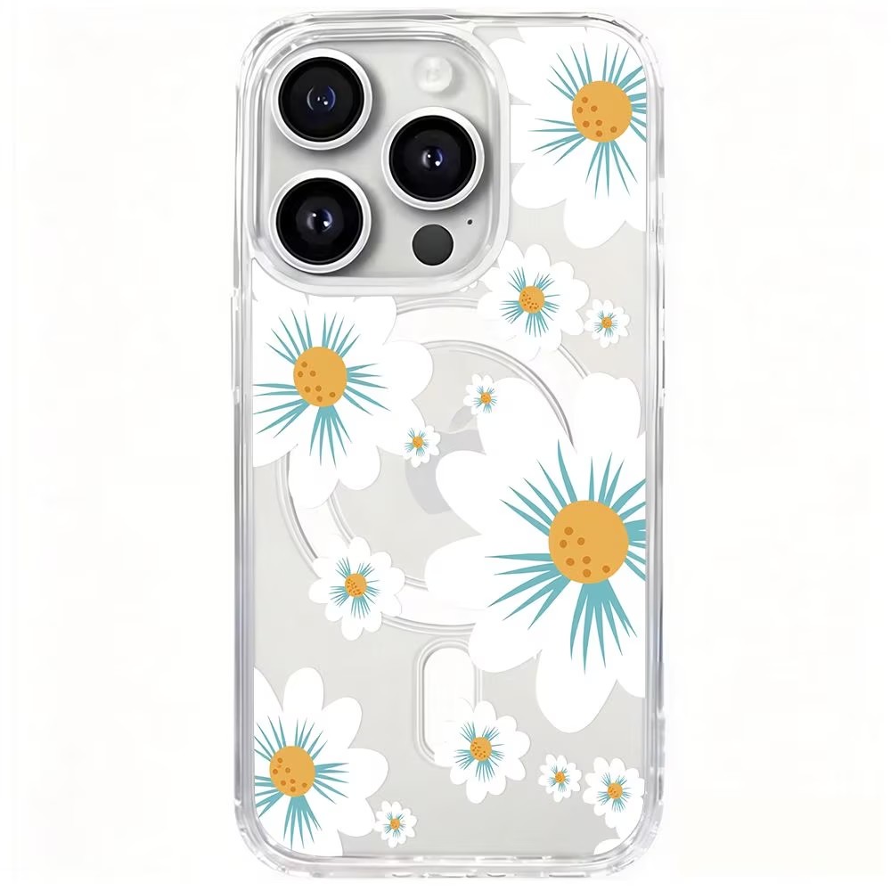 Floral Print Phone Case For iP - Clear Magsafe Case のレビューと価格