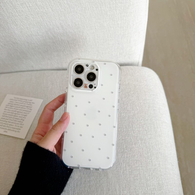 Korean White & Purple Polka Do - Phone Cases Purple のレビューと価格