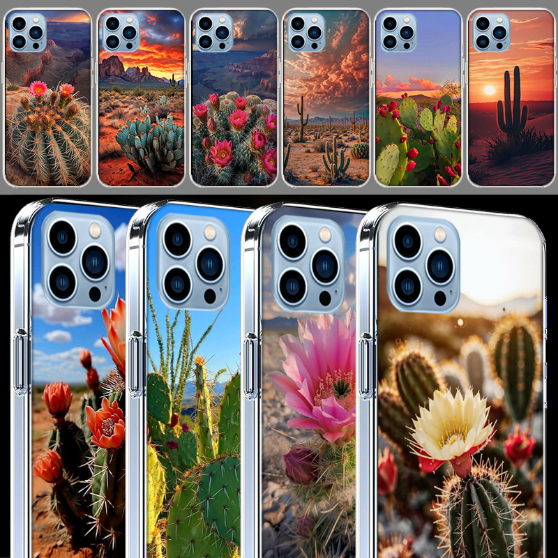 Picturesque Desert With Cacti  - Phone Cases Com のレビューと価格
