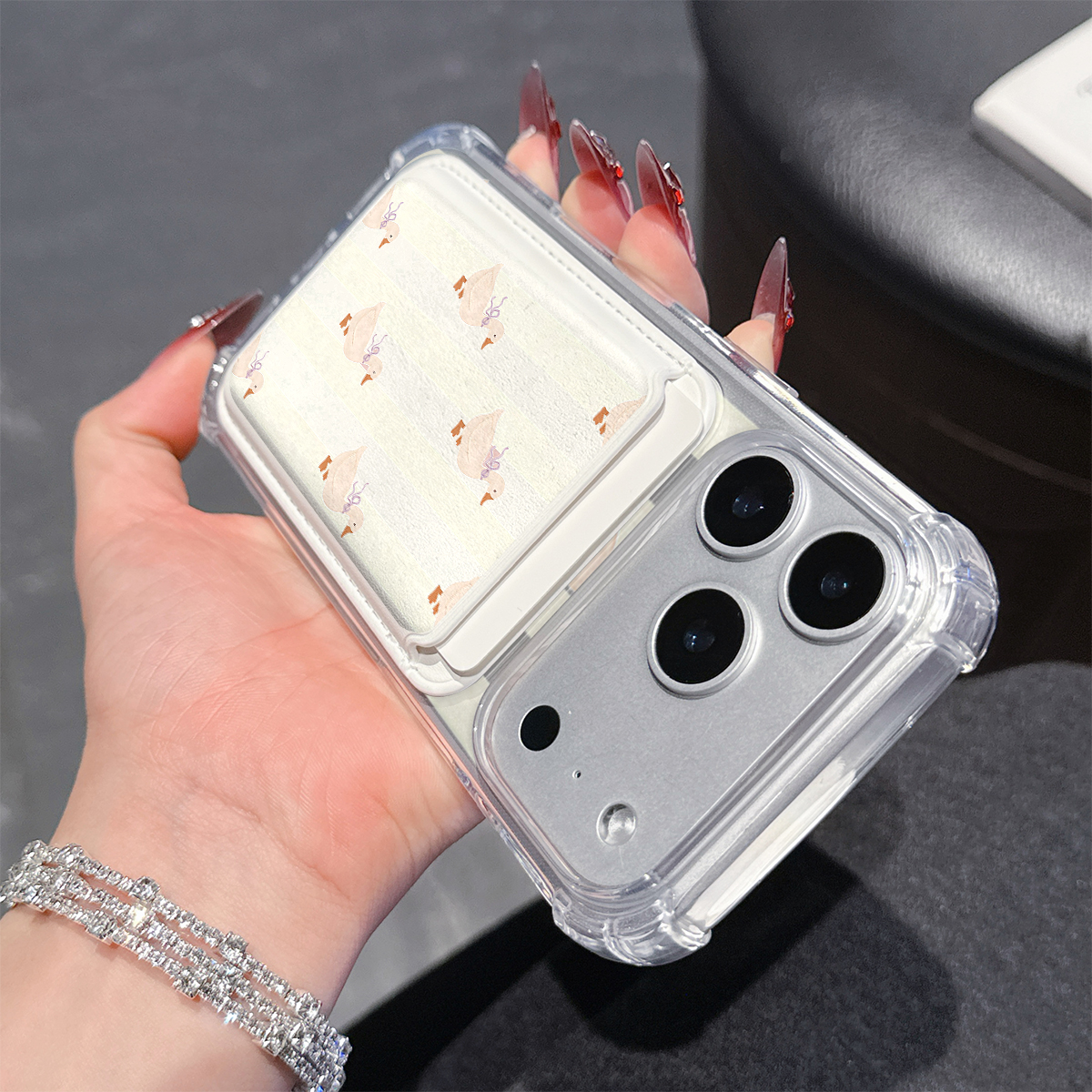 Duck & Stripe Charm Phone Case - Phone Cases With Charms のレビューと価格
