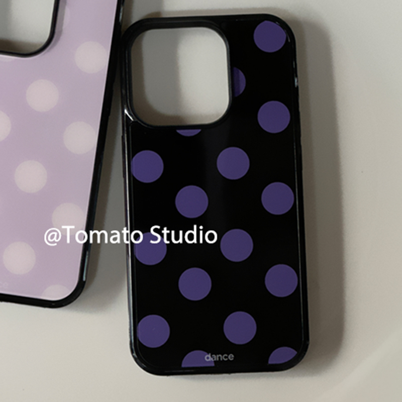 Korean Ins Fashion Purple Polk - Phone Cases Purple のレビューと価格