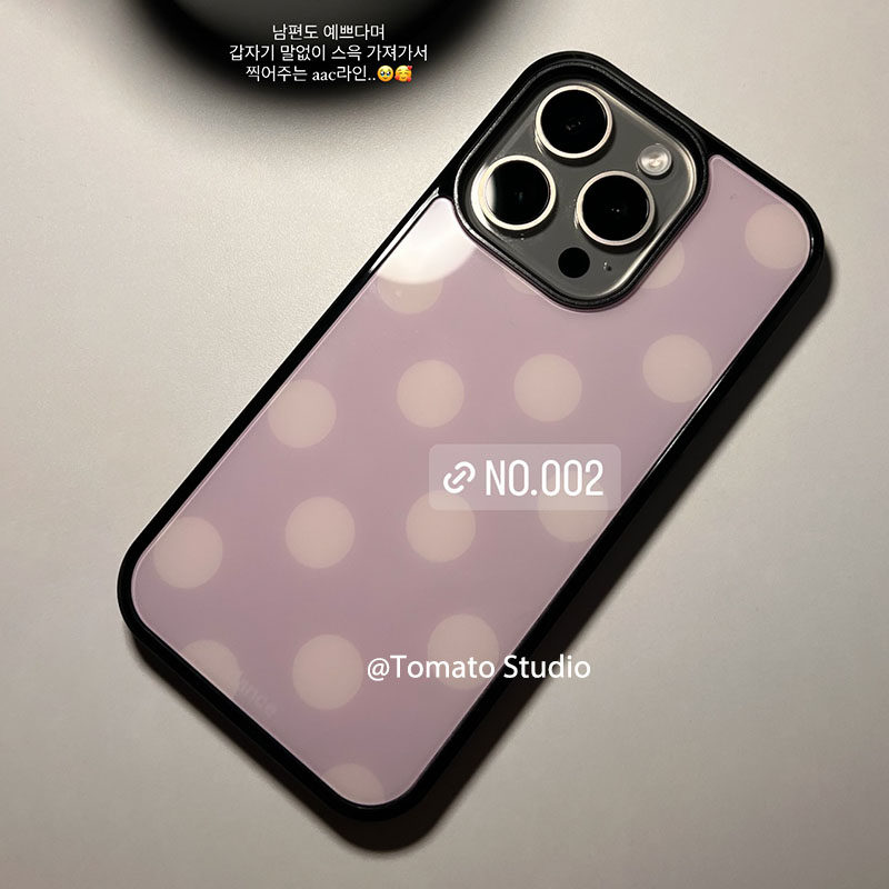 Korean Ins Fashion Purple Polk - Phone Cases Purple のレビューと価格