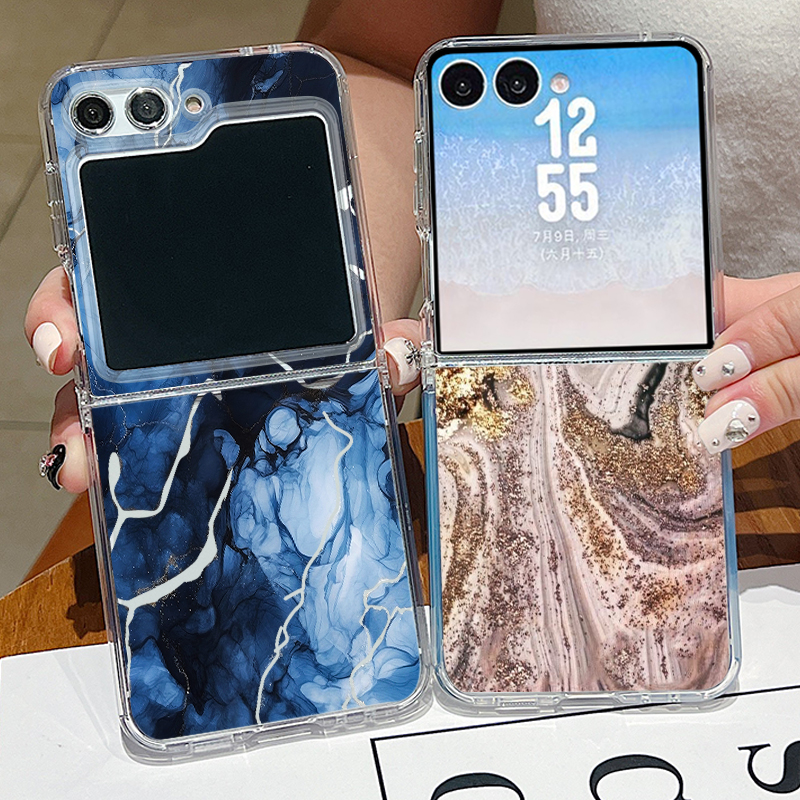 Colorful Marble Pattern Phone  - Phone Cases Z Flip 6 のレビューと価格