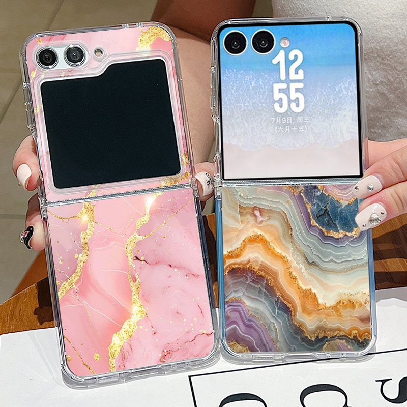 Colorful Marble Pattern Phone  - Phone Cases Z Flip 6 のレビューと価格