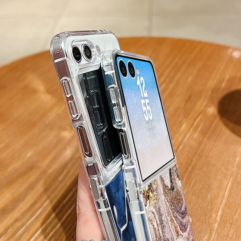 Colorful Marble Pattern Phone  - Phone Cases Z Flip 6 のレビューと価格