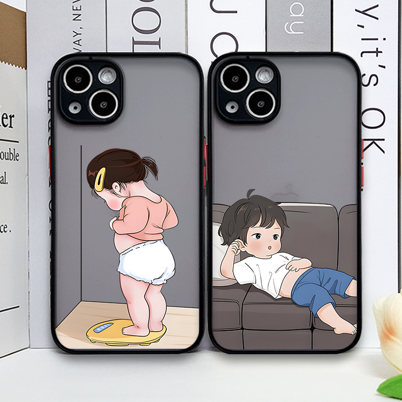 Creative Cartoon Boy Girl Pair - Phone Cases For Boys のレビューと価格