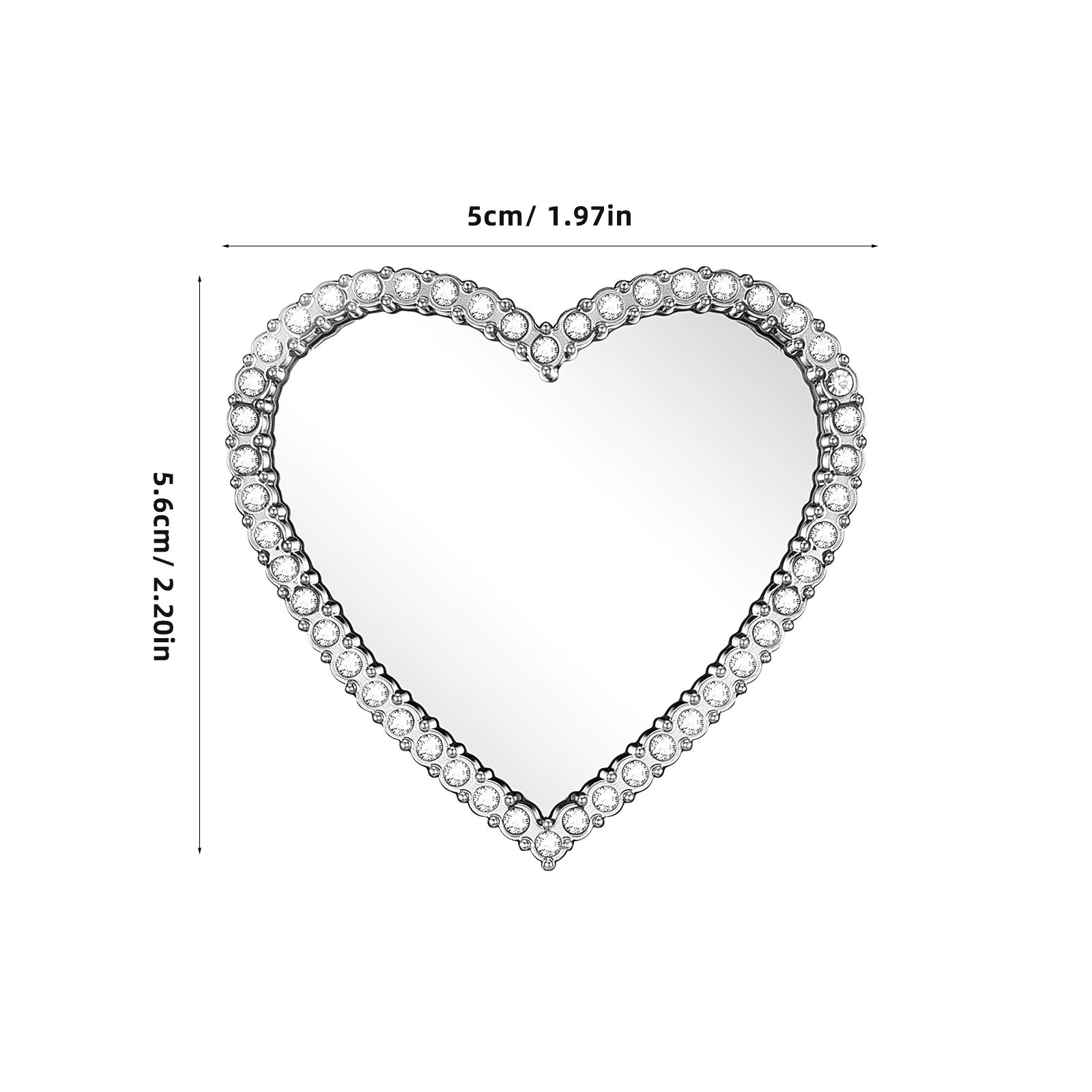 6Pcs Heart Shaped Rhinestone M - Phone Cases With Charms のレビューと価格