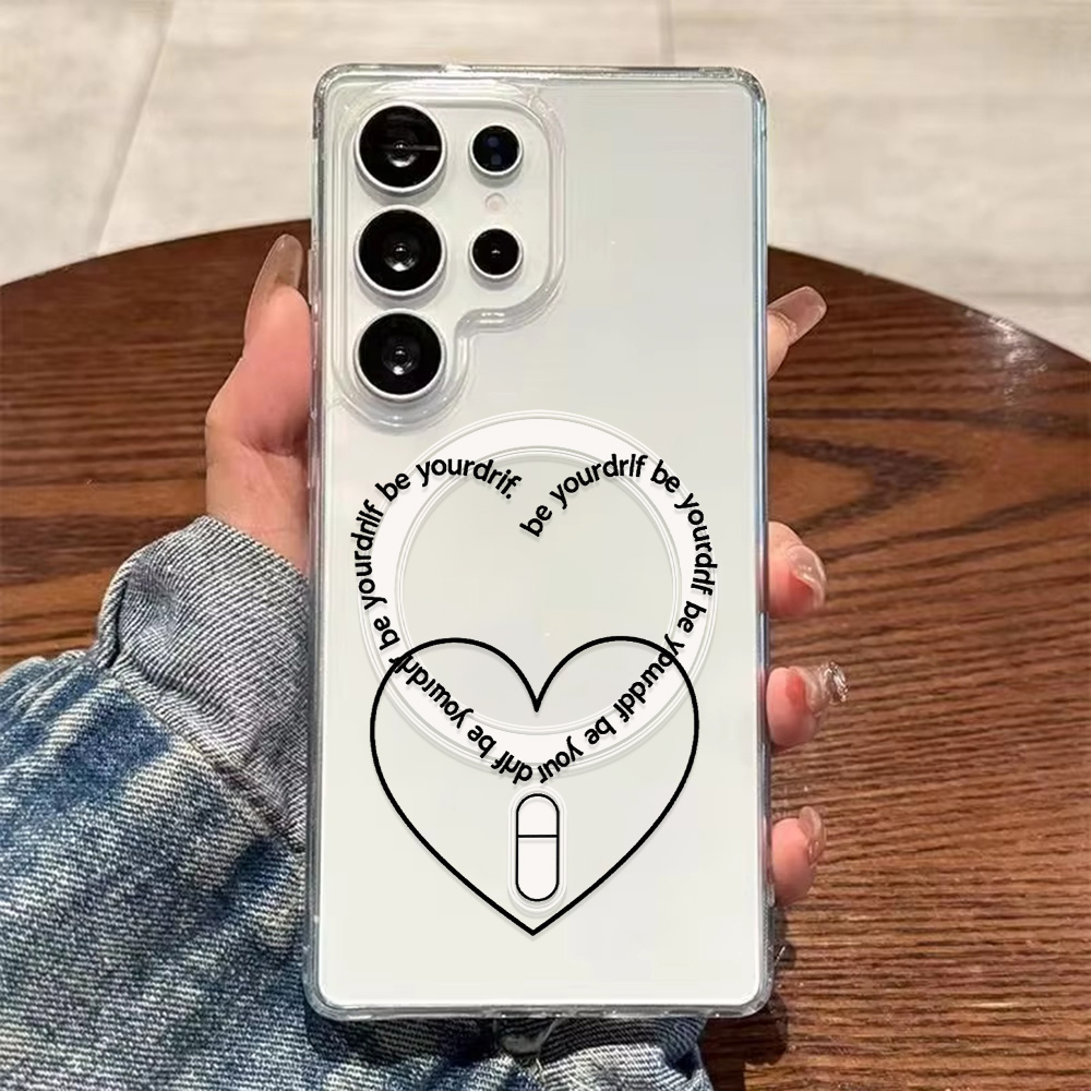For Magsafe Love Heart Phone C - Clear Magsafe Case のレビューと価格