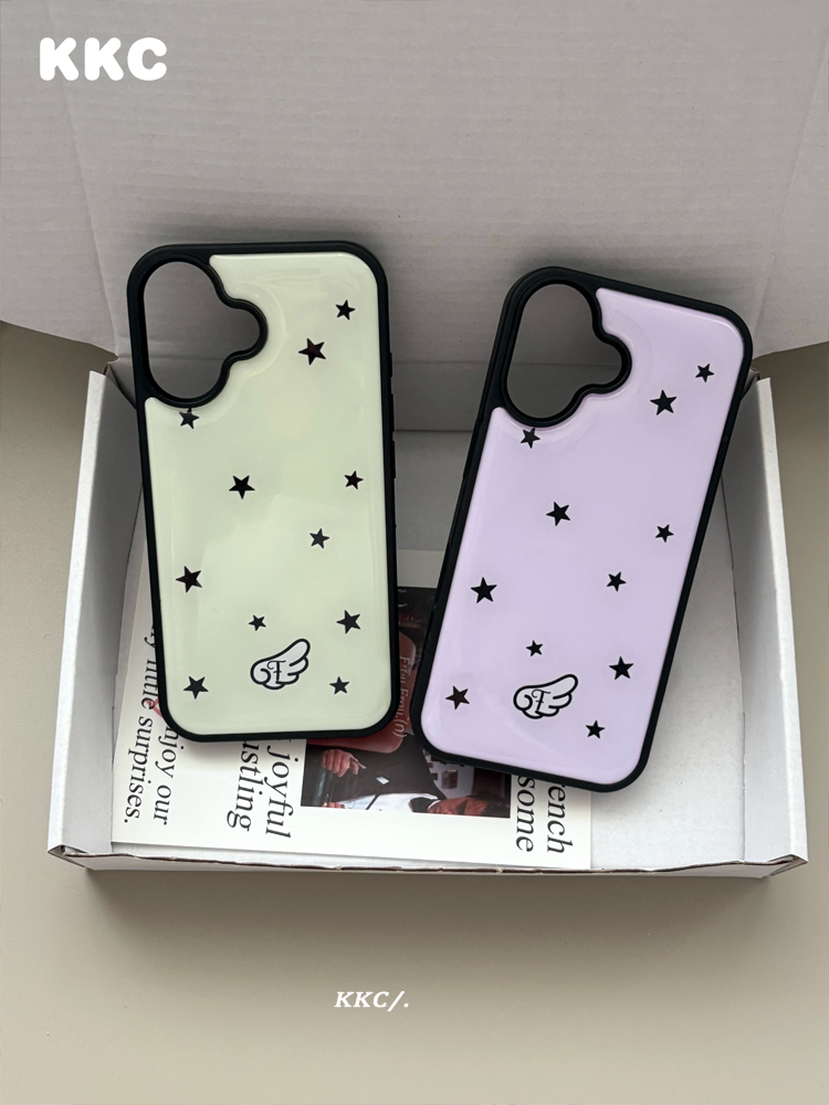 Summer Purple Yellow Stars INS - Phone Cases Purple のレビューと価格