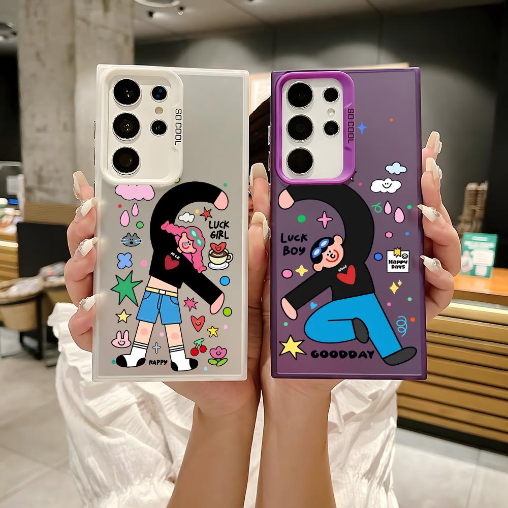 Funny Cartoon Girl And Boy Pho - Phone Cases For Boys のレビューと価格