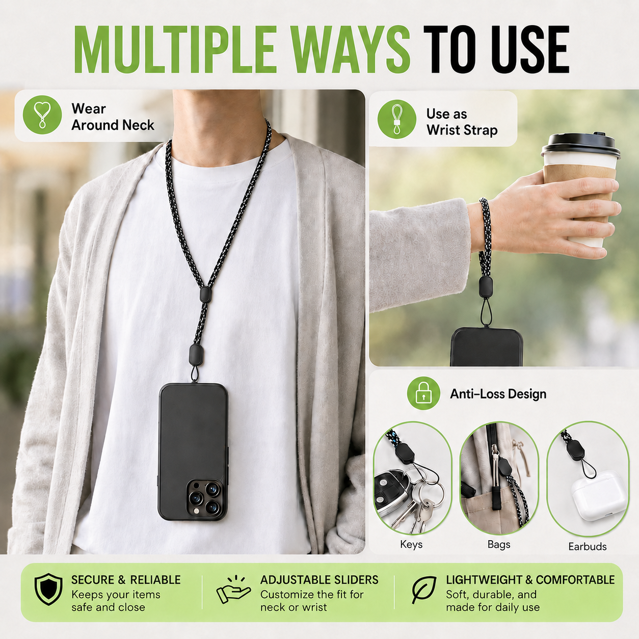 Universal Silicone Ring Lanyar - Phone Cases Vape のレビューと価格