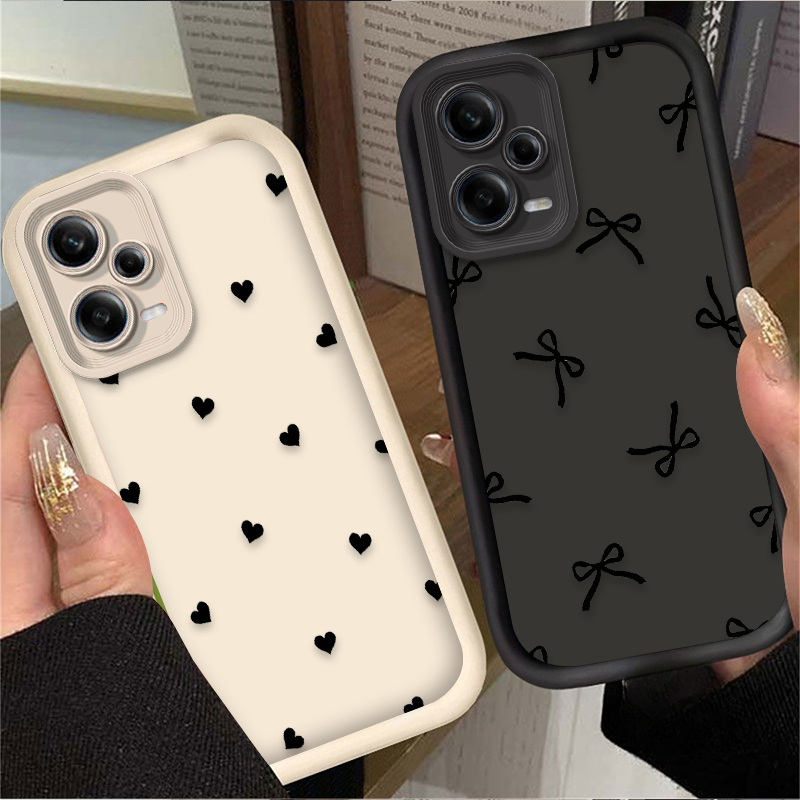 Black Love Heart Bowknot Phone - Phone Cases Xiaomi 14 のレビューと価格