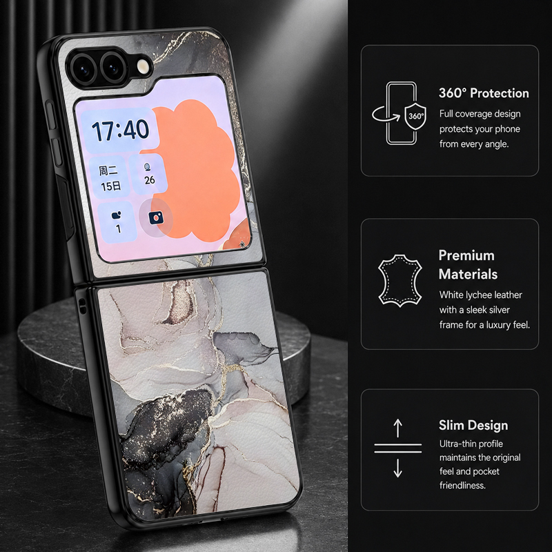 Premium PU Leather Phone Case  - Phone Cases Z Flip 6 のレビューと価格