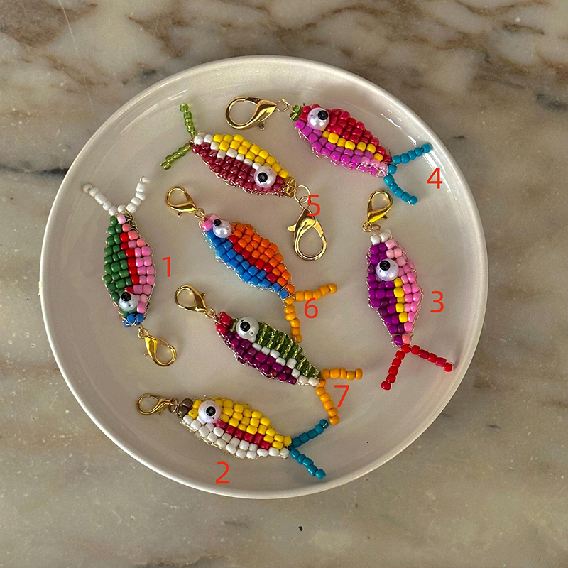 10pcs Colorful Bead Small Fish - Phone Cases With Charms のレビューと価格