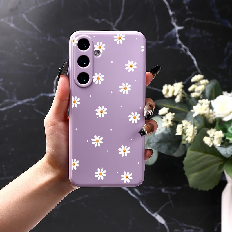 Purple Daisy Print Soft TPU Ph - Phone Cases Purple のレビューと価格