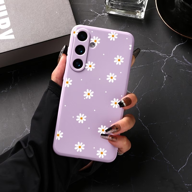 Purple Daisy Print Soft TPU Ph - Phone Cases Purple のレビューと価格