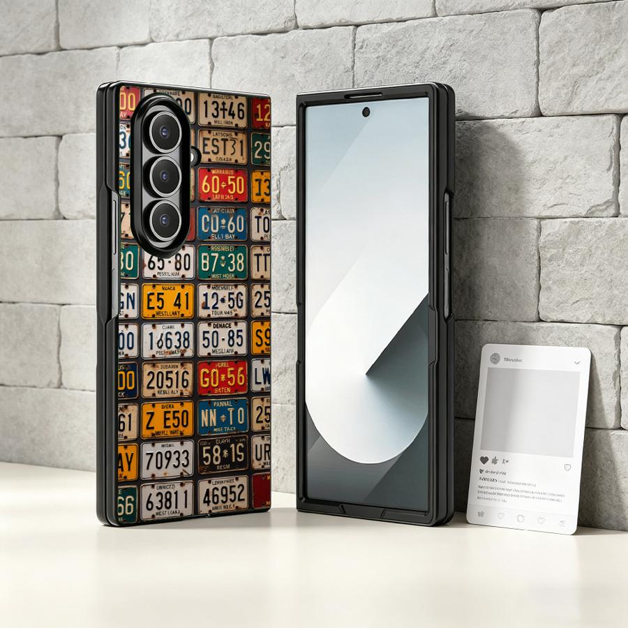 Retro License Plate Phone Cove - Phone Cases Z Flip 6 のレビューと価格