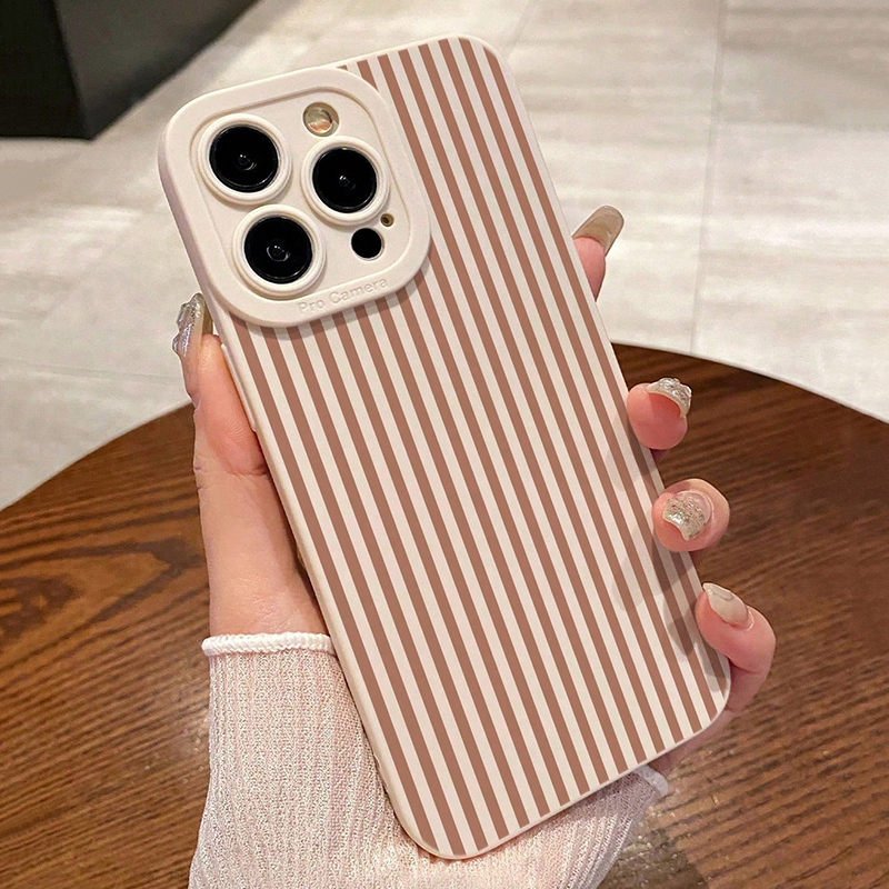 Pink Striped Painted Anti-Drop - Phone Cases Iphone 16 Pro のレビューと価格