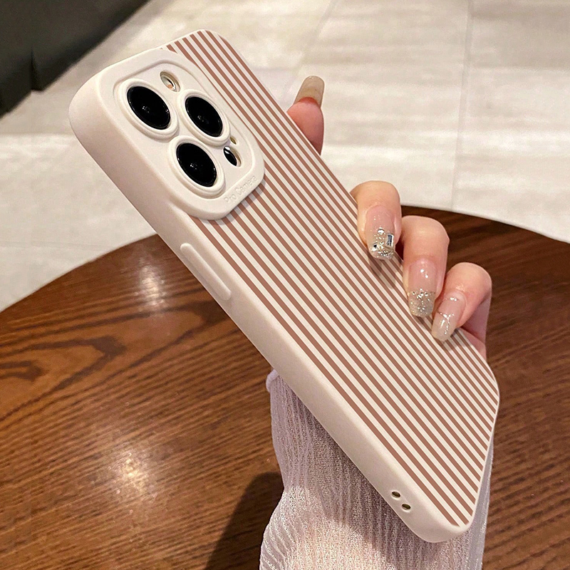 Pink Striped Painted Anti-Drop - Phone Cases Iphone 16 Pro のレビューと価格