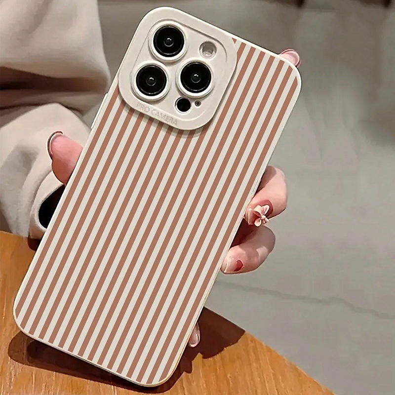 Pink Striped Painted Anti-Drop - Phone Cases Iphone 16 Pro のレビューと価格