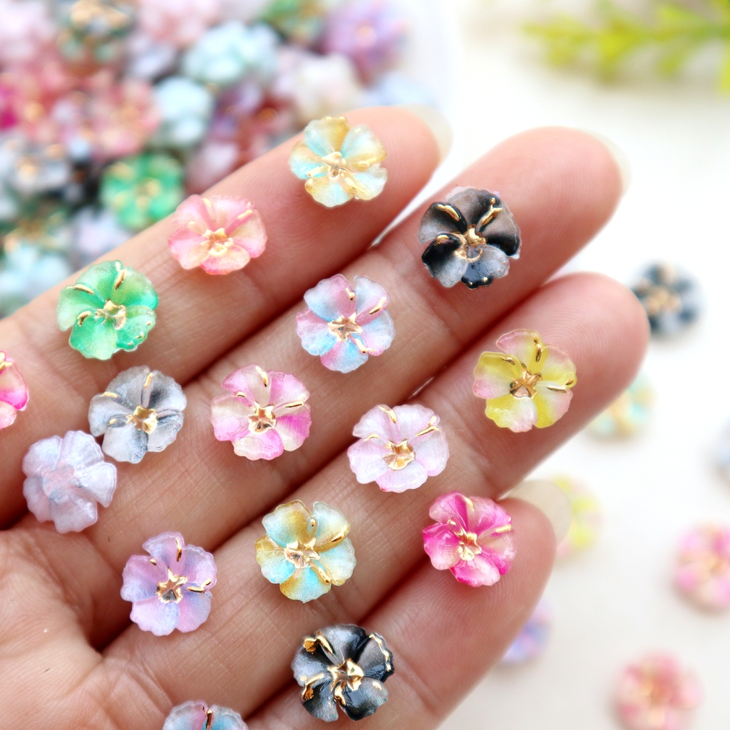 30pcs Mini Resin Flower Caboch - Phone Cases With Charms のレビューと価格