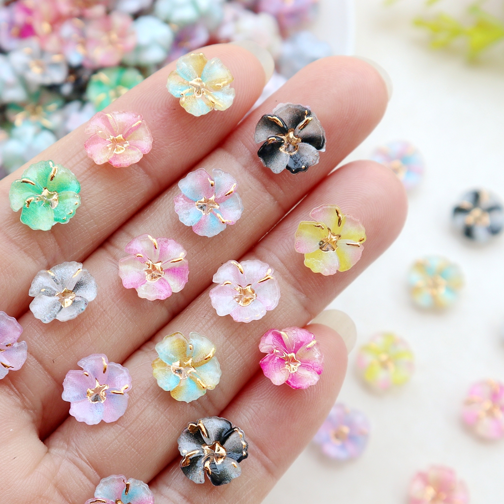 30pcs Mini Resin Flower Caboch - Phone Cases With Charms のレビューと価格