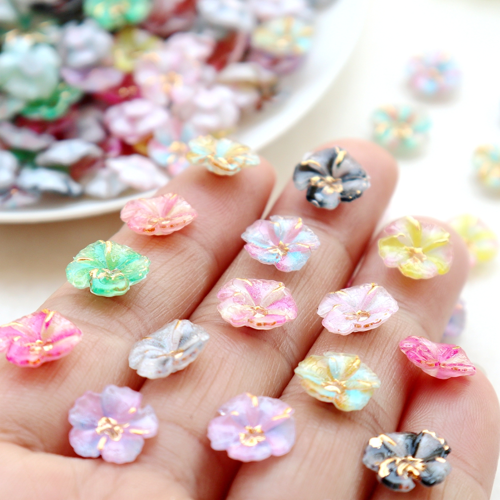 30pcs Mini Resin Flower Caboch - Phone Cases With Charms のレビューと価格