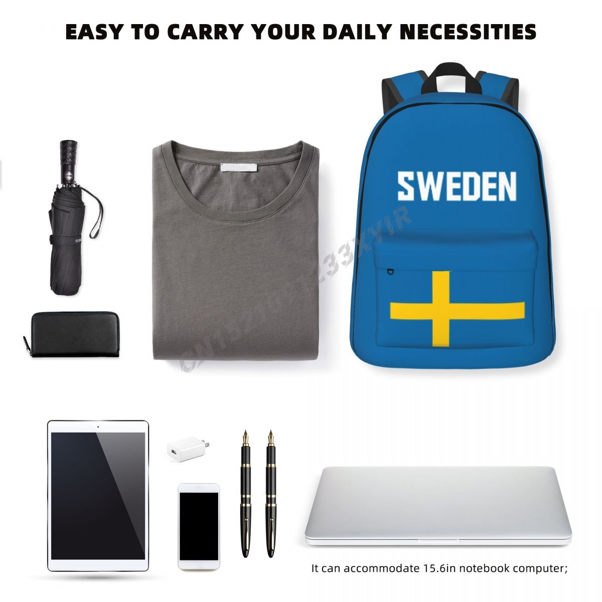 Unisex Backpack Sweden Flag Sw - Phone Cases Sweden のレビューと価格