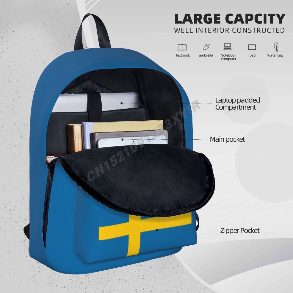 Unisex Backpack Sweden Flag Sw - Phone Cases Sweden のレビューと価格